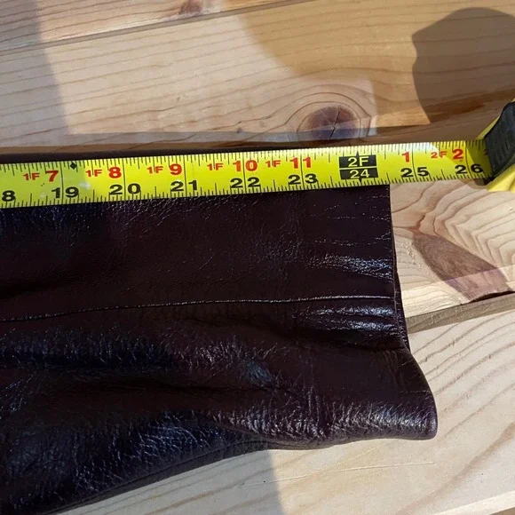 Wilsons Maxima Leather Jacket Womens Large Burgundy Zip Front Collared Coat L - Picture 10 of 11